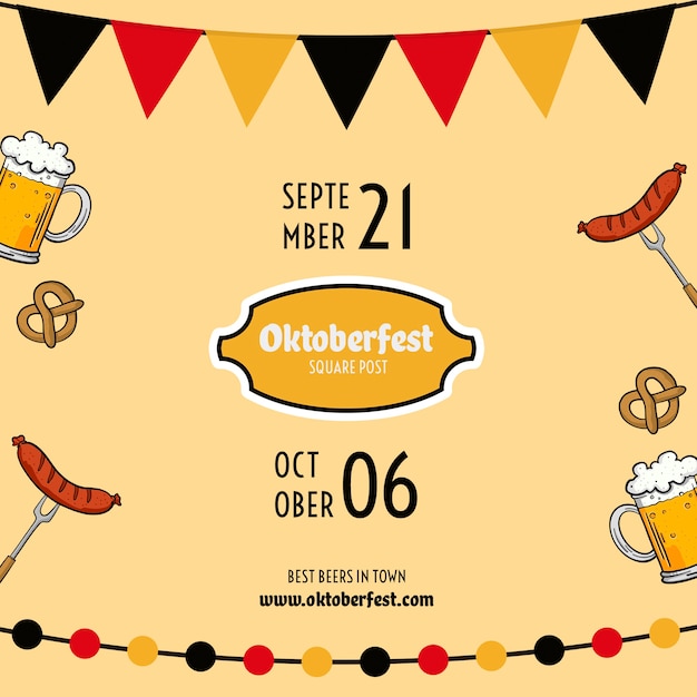 Free PSD oktoberfest flyer template