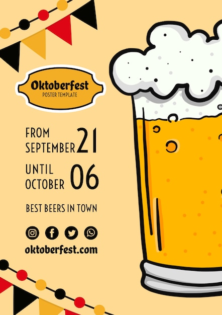 Free PSD oktoberfest flyer template