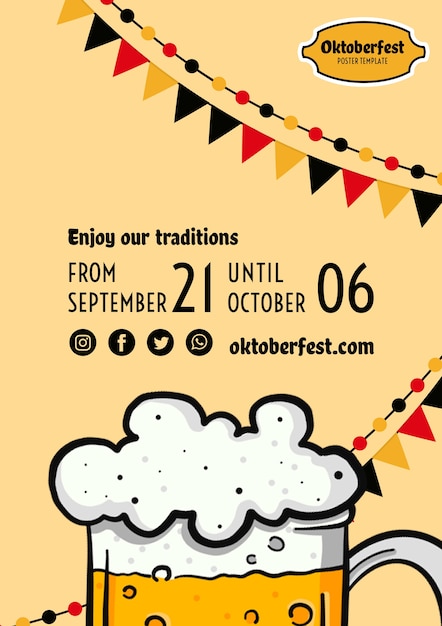 Free PSD oktoberfest flyer template