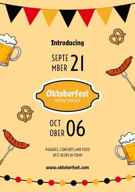 Modello di volantino dell'oktoberfest