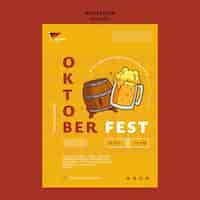 PSD gratuito disegno del modello dell'oktoberfest