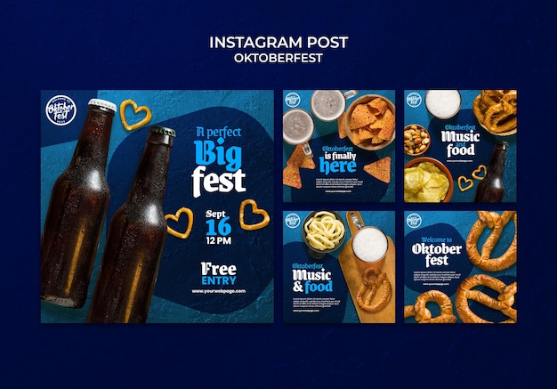 Free PSD oktoberfest template design