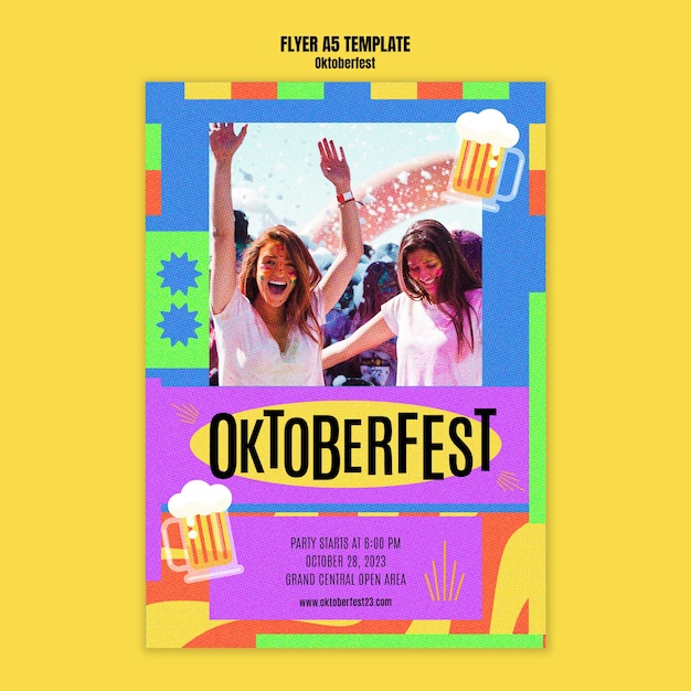 PSD gratuito disegno del modello dell'oktoberfest