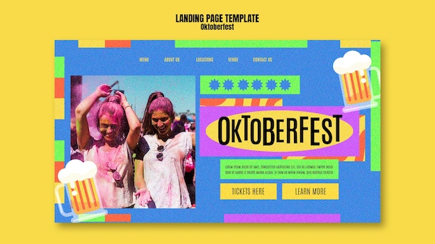 Free PSD oktoberfest template design