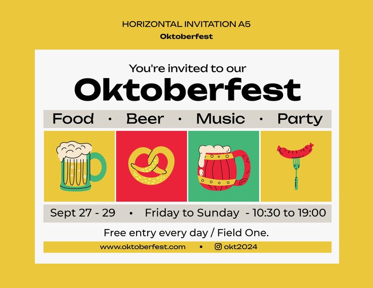 Free PSD oktoberfest template design
