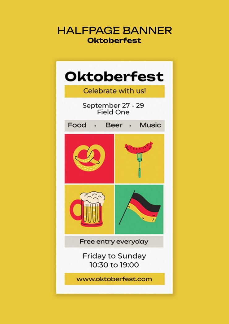 Free PSD oktoberfest template design