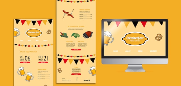 PSD gratuito modelli web dell'oktoberfest