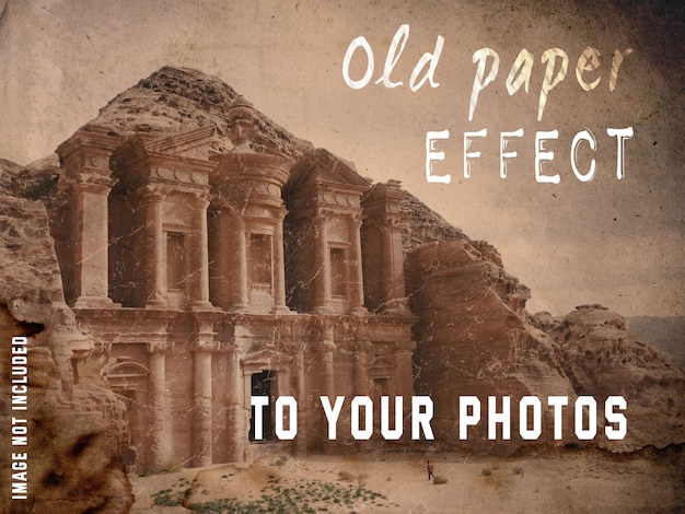 Бесплатный PSD Эффект старой бумаги для ваших фотографий