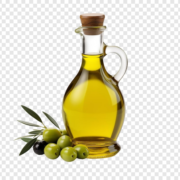 Free PSD olive oil bottle isolated on transparent background