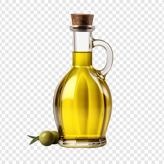 Free PSD olive oil bottle isolated on transparent background