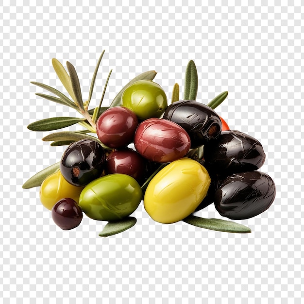 Free PSD olives isolated on transparent background