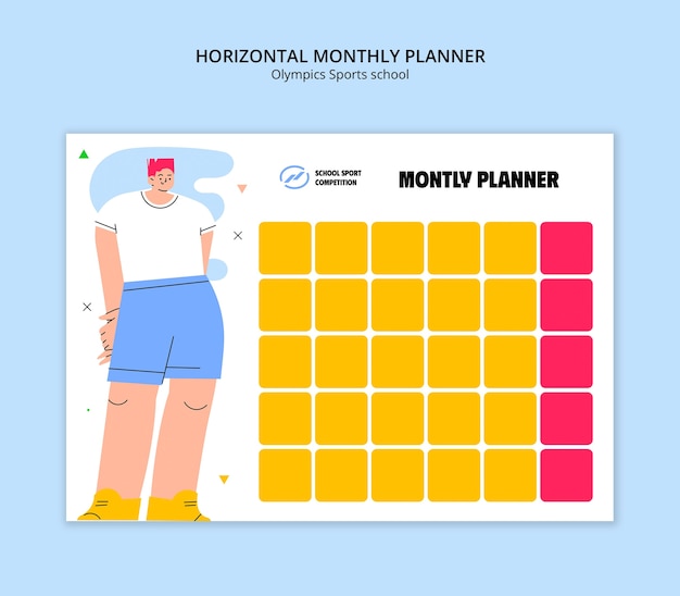 무료 PSD 올림픽 스포츠 학교 템플릿 디자인