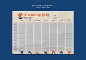 無料PSD オリンピックスポーツ学校のテンプレートデザイン