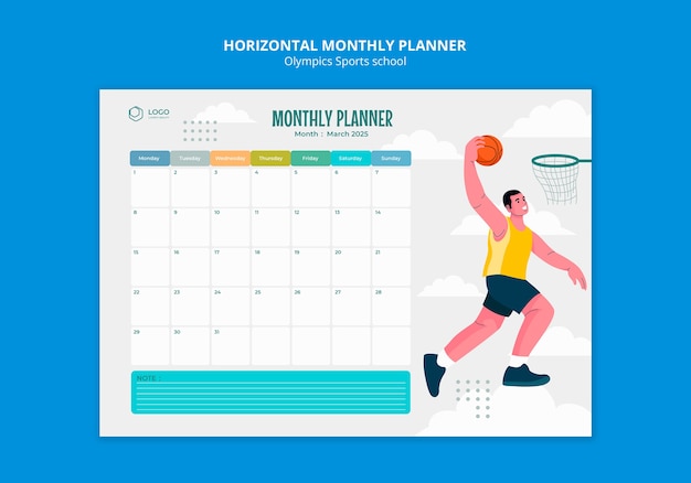 無料PSD オリンピックスポーツ学校のテンプレートデザイン