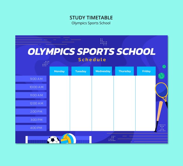 Olympics sports school template