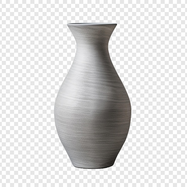 Бесплатный PSD Одна серая ваза изолирована на прозрачном фоне