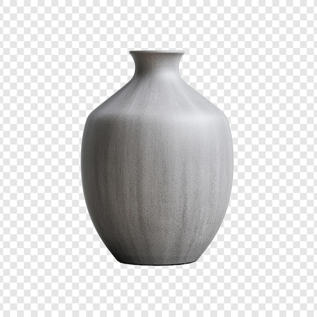 Free PSD one grey vase isolated on transparent background