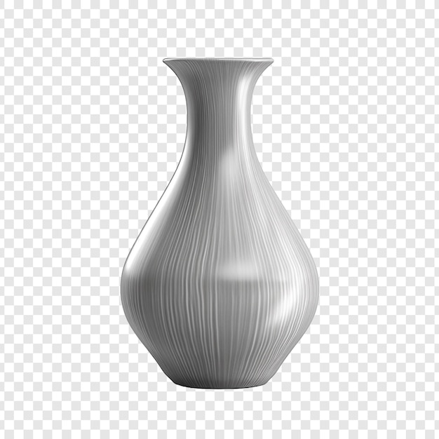 Free PSD one grey vase isolated on transparent background