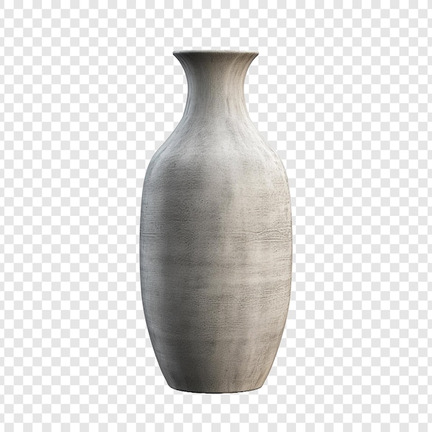 Free PSD one grey vase isolated on transparent background