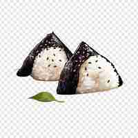 Free PSD onigiri isolated on transparent background