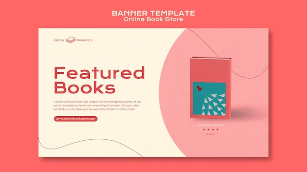 Online Book Store Banner Template – Free PSD Download