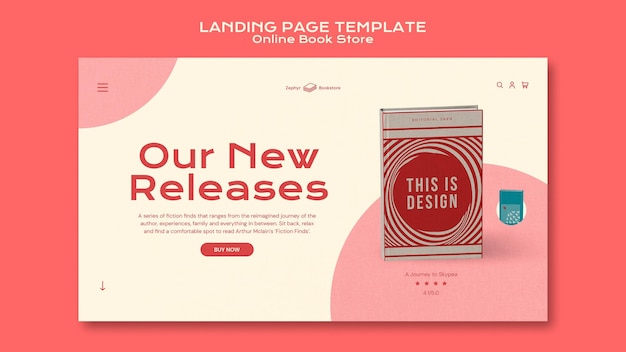 Free PSD online book store web template