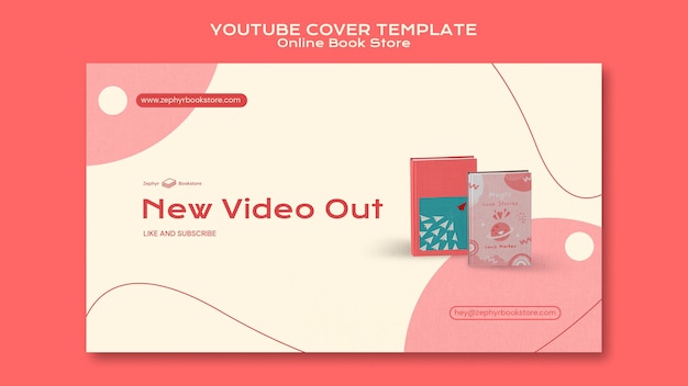 Online book store youtube cover template