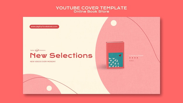 Online book store youtube cover template