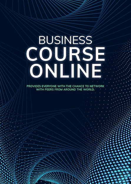 Free PSD online business course template psd network connection