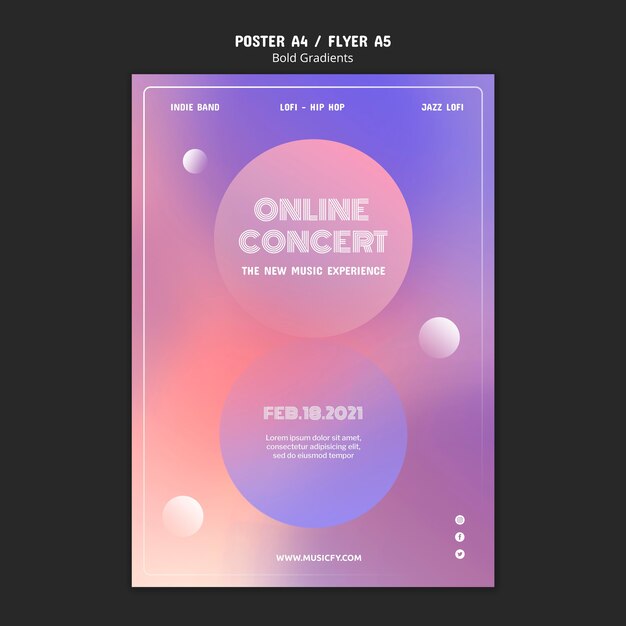 온라인 콘서트 포스터 템플릿