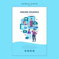 Free PSD online courses poster template