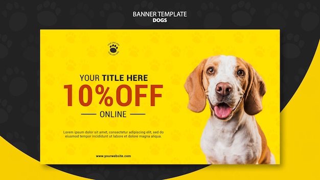 Free PSD online discount banner template