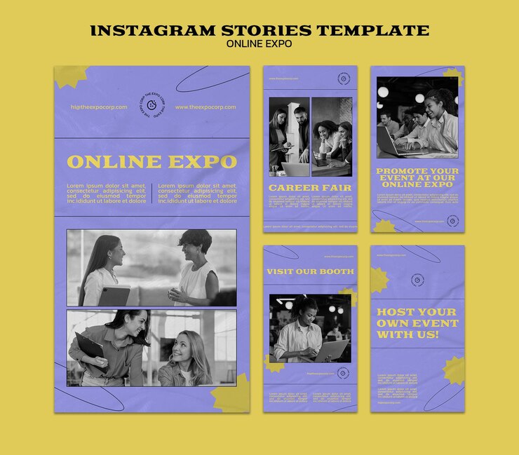 Free PSD online expo instagram stories design template