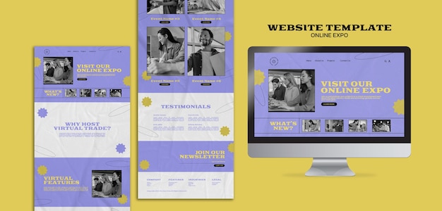 Free PSD online expo web design template