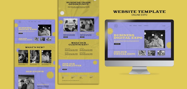 Online expo web design template