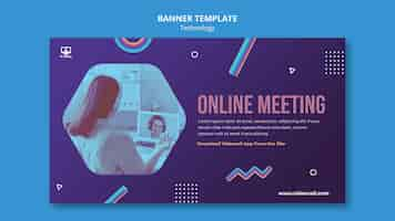 Free PSD online meeting banner template