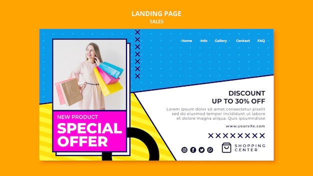 Online sale landing page template