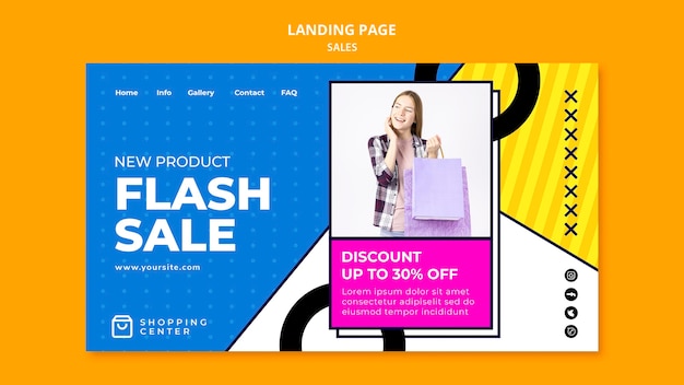 Online sale landing page