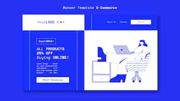 Бесплатный PSD Шаблон целевой страницы интернет-магазинов и электронной коммерции