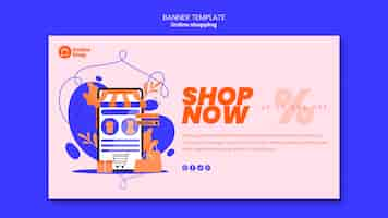 Free PSD online shopping banner design