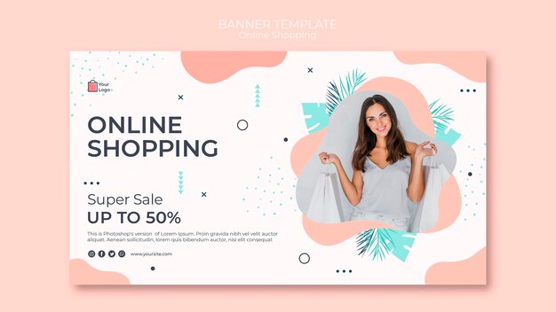 Online shopping banner template