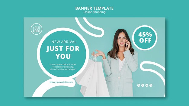 Online shopping banner template