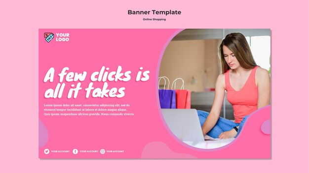 オンラインショッピングバナーテンプレート