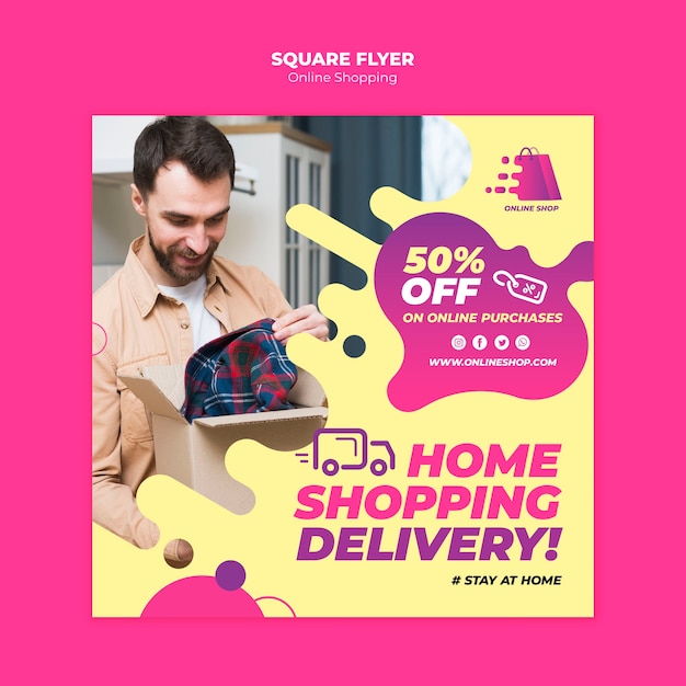 Online shopping flyer theme