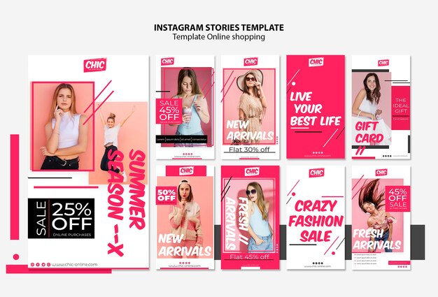 Online shopping instagram stories