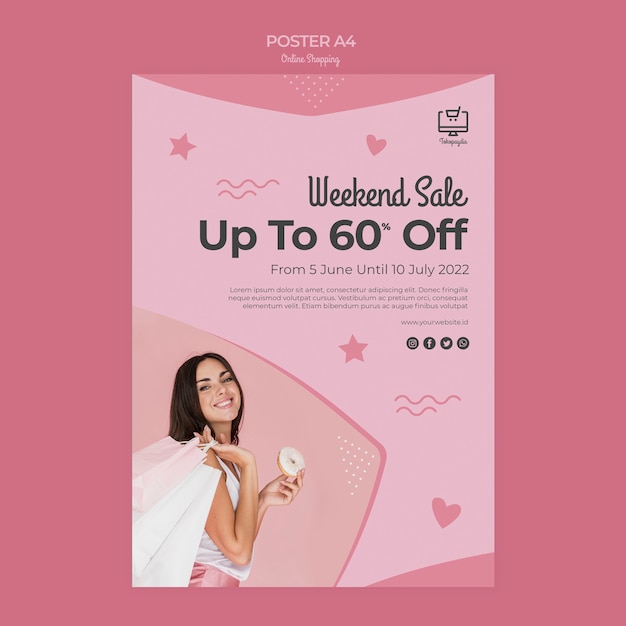 Online shopping poster design