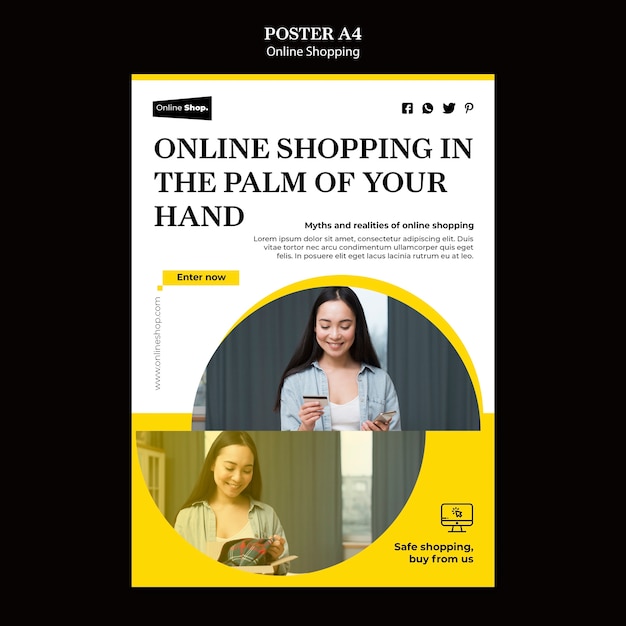 Poster dello shopping online