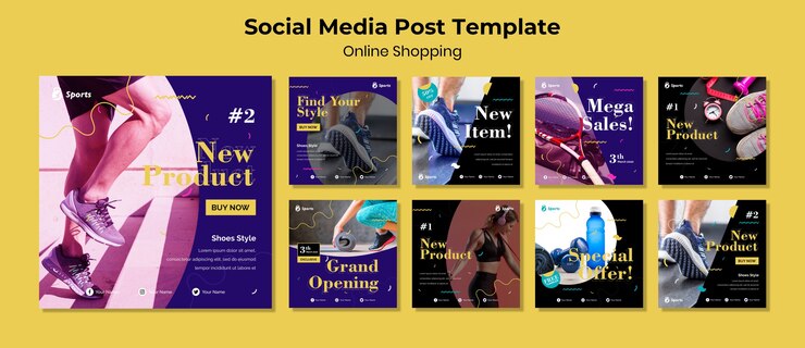 Free PSD | Online shopping social media post