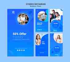 Free PSD online template design for business instagram stories