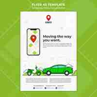 Free PSD online transportation flyer template